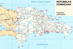 Cartina politica della Repubblica Dominicana