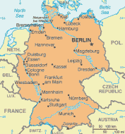 Vai alla cartina politica della Germania
