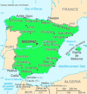 Vai alla cartina politica della Spagna