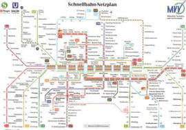 Mappa della metropolitana di Monaco di Baviera