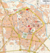 Mappa del centro di Vercelli