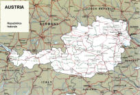 Cartina politica dell'Austria