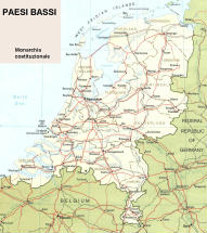 Cartina politica dei Paesi Bassi
