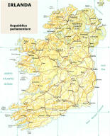 Cartina politica dell'Irlanda