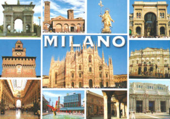 Cartolina illustrativa di Milano