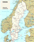 Cartina politica della Svezia
