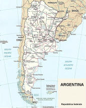 Cartina politica dell'Argentina